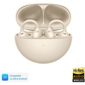 Casti audio Open-Ear Huawei FreeClip, Wireless, Bluetooth, Beige