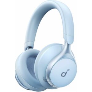 Casti wireless Over-Ear Anker Soundcore Space One, Adaptive Active Noise Cancelling, LDAC Hi-Res, Bluetooth 5.3 Albastru Deschis